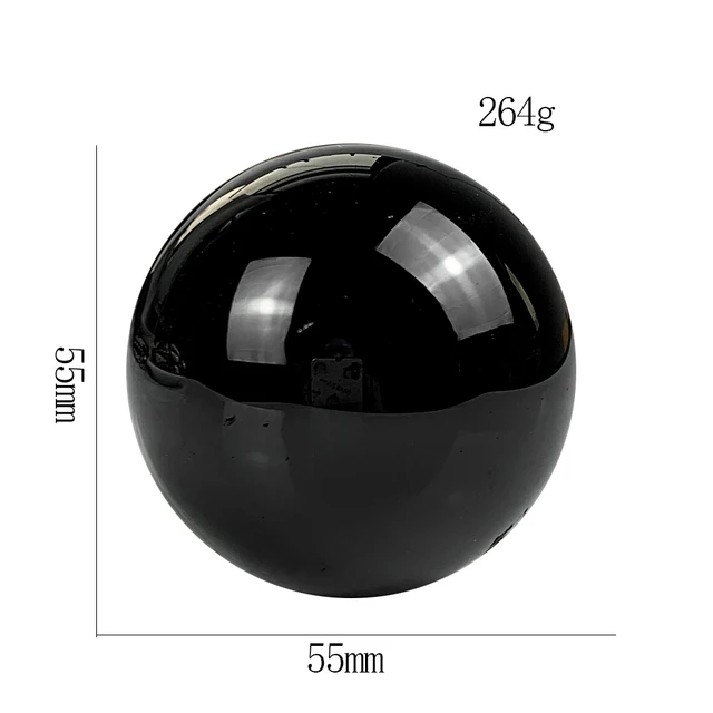 55 Mm Ritka Fekete Obidian Gömb Kristálygömb Gyógyító Kő Feng Shui Természetes Diviner Fotó Otthoni Dekoratív Golyó - Image 6