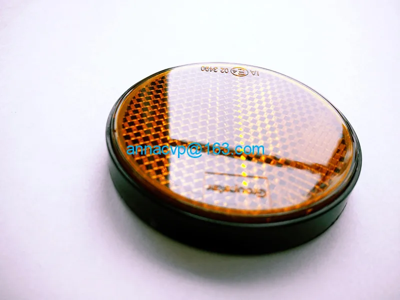 trailer round reflector light lamp trailer parts AMBER (2)