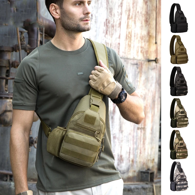 Shoulder Backpack Sling-Bag Anti-Theft-Bags EDC Hiking Tactical Outdoor-Sports Usb-Charge