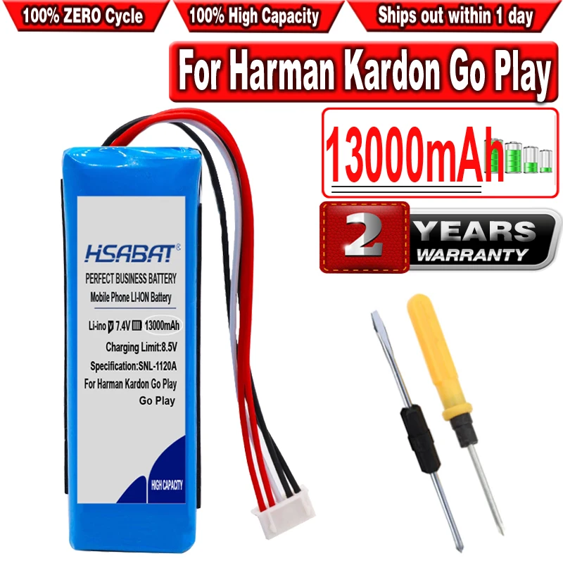 Аккумулятор HSABAT GSP1029102 01 13000 мА · ч литий-полимерный для динамиков Harman Kardon Go Play / Mini |