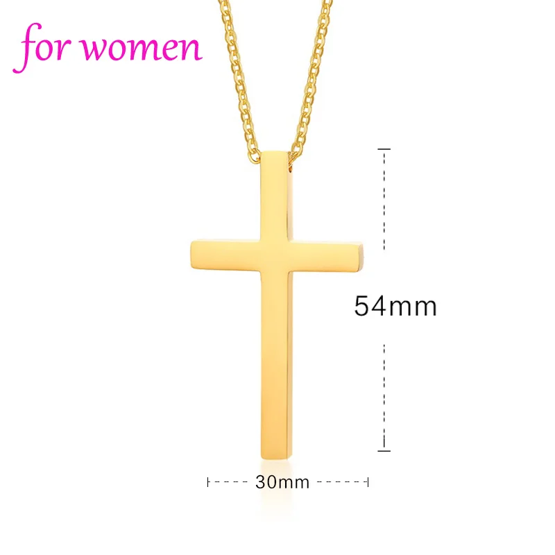PN301G for women Meaeguet, классическая черная подвеска в виде Креста для ожерелья, для женщин и мужчин, нержавеющая сталь, молитва, распятие, Мужская цепочка - Окраска металла: PN301G for women