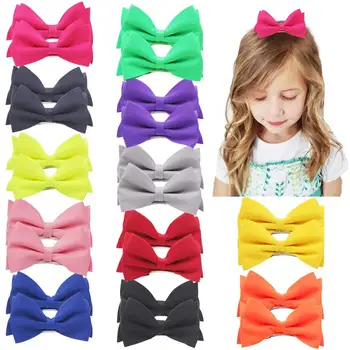 

24 Pieces Cat Ears Hair Clips Boutique 4.5Inch Ribbon Hair Bows Alligator Hair Clips Hair Accessories for Baby Girls Toddlers Ki