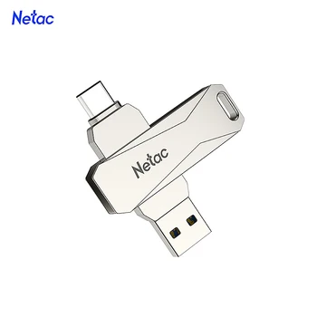 

Netac U782C 32/64/128GB Type-C + USB Double Interface Flash Drive Plug & Play Mobile Phone Memory Expansion U Disk Silver