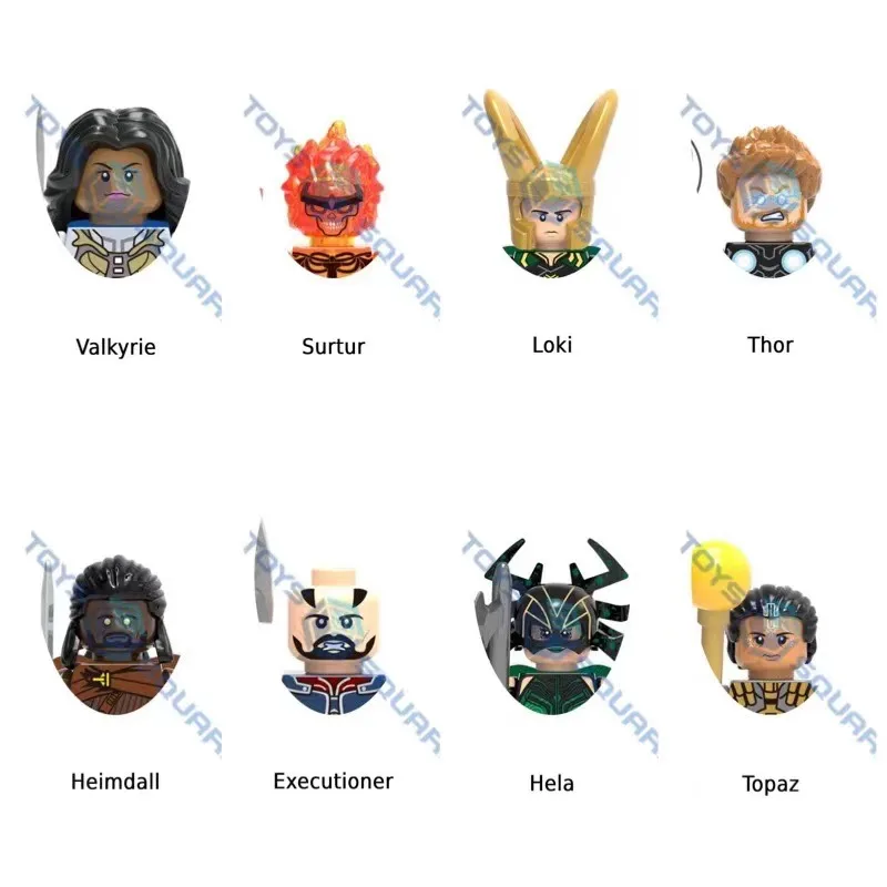 The Super Loki Heimdall Topaz Hela Surtur Valkyrie модель Тора строительные блоки кубики MOC набор