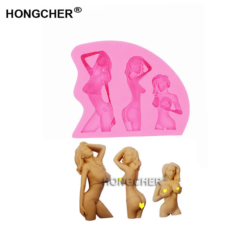 

New beauty model fondant cake silicone mold chocolate mold, cake dessert decoration mold, jelly pudding mousse mold. Clay mold