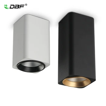 

[DBF]Square Surface Mounted Ceiling Spot Lights 10W 7W Black/White LED Ceiling Light 3000K/4000K/6000K Ceiling Spot Lamp AC220V