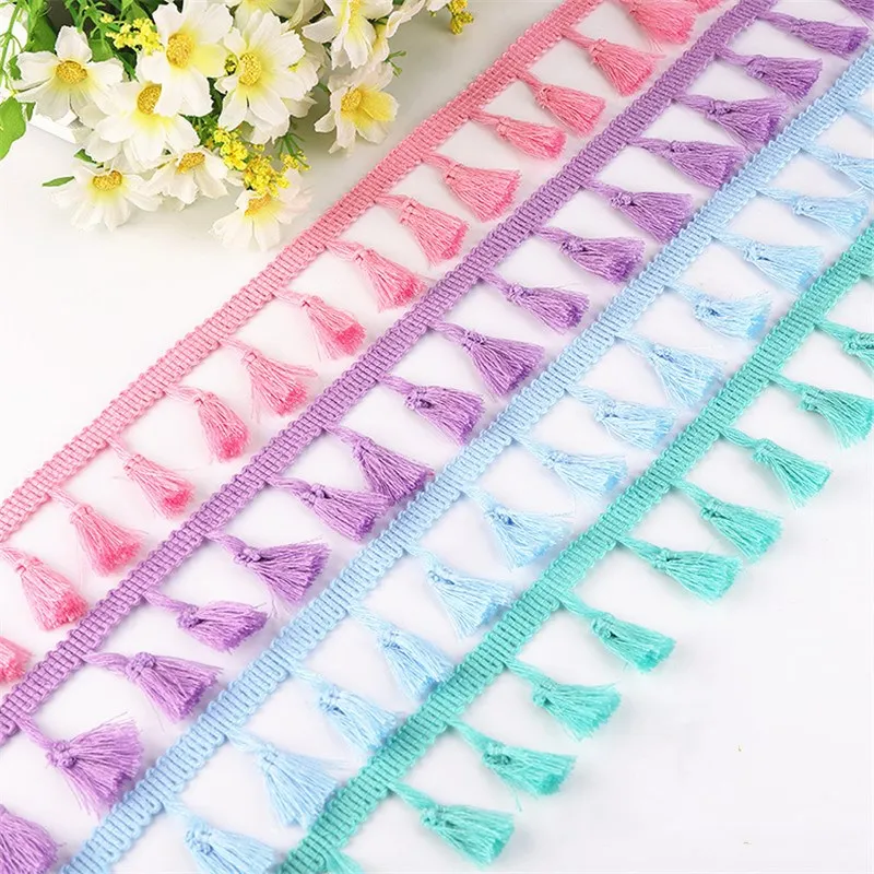 

Tassel Lace Trim Width 42mm Polyester Fringe Ribbon Apparel Lace Fabric Cord Sewing Latin Dress Stage Garment Curtain Decorative