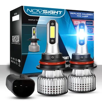 

NOVSIGHT Car Headlight Bulbs LED H7 H1 H3 H11 H8 H13 9005 9006 9007 12v 72W 10000LM Car Light Bulb COB Turbo H4 LED Auto Lamps