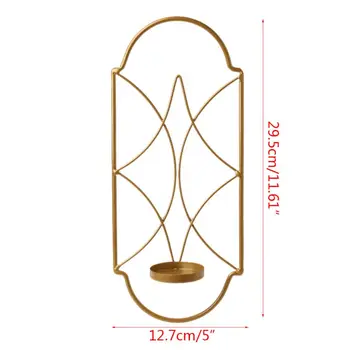 

Nordic Style Metal Iron Candlestick Wall Mounted Sconce Candle Holder Home Decor