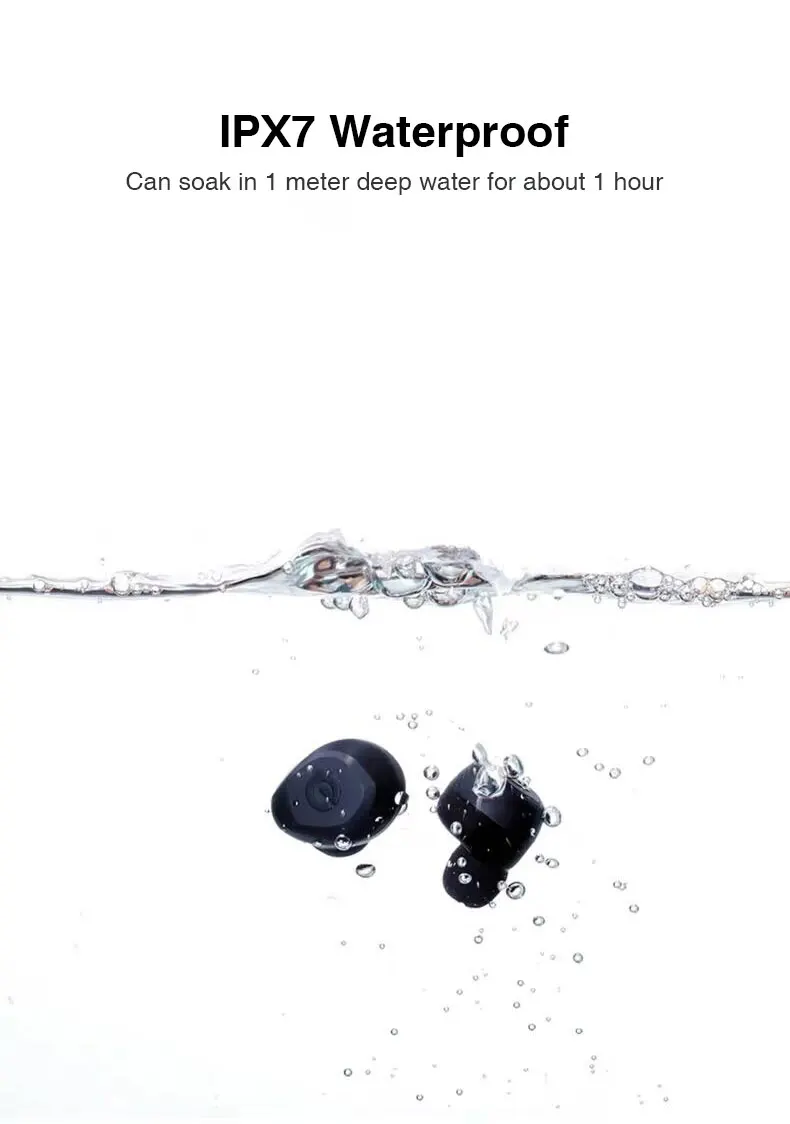 New Xiaomi Mijia Youpin TWS Wireless bluetooth headset IPX 7 waterproof black bluetooth earphone