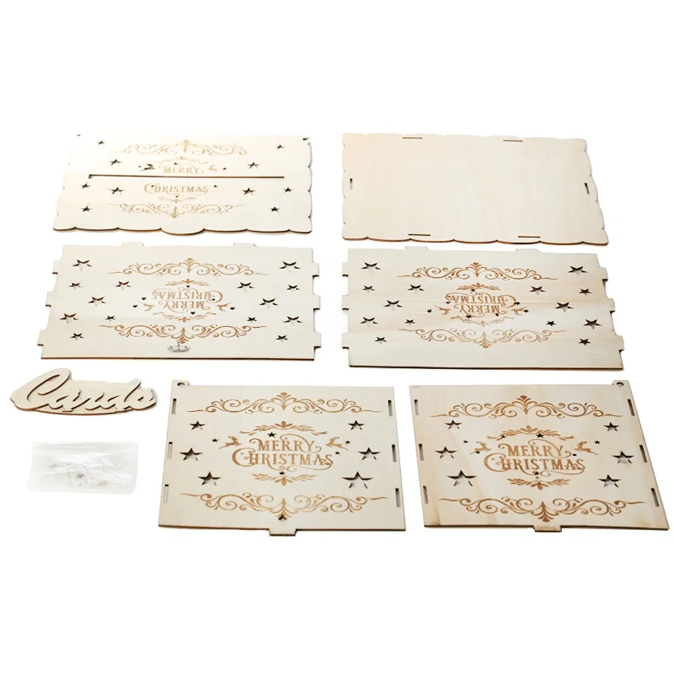 Christmas DIY Wooden Gift Card Box (15)