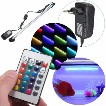 

Aquarium IP68 Waterproof RGB LED Light Bar Fish Tank Submersible Down Light Lamp AC100-240V 6.5W 57CM SMD5050