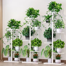 Европейский комнатный домашний балкон украшает железное искусство полки гостиной простота цветочный горшок Многоэтажный пилоны зеленый Luo