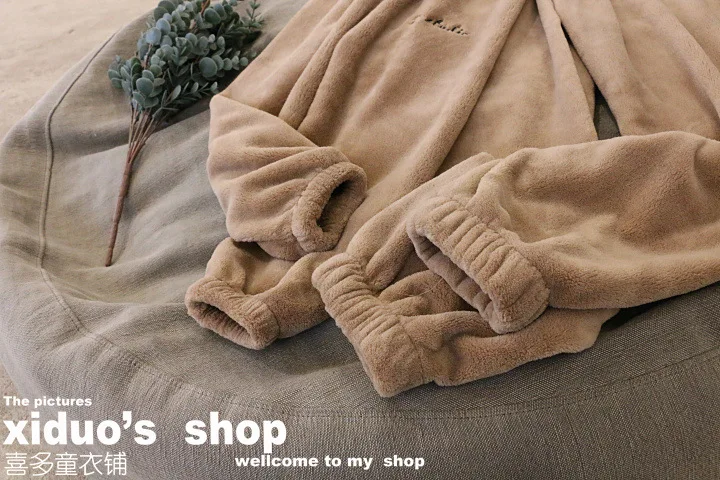 Spring New Products Girls South Korea Versitile Fashion Household Warm Pants Lazy Berber Fleece Casual Household Pants