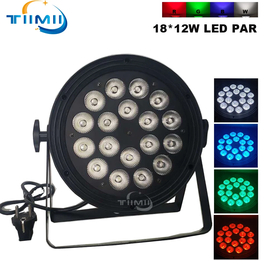 

LED Par 18x12W RGBW 4IN1 Lighting Professional For Stage Effec Atmosphere Of Disco DJ Music Party Club Dance Floor