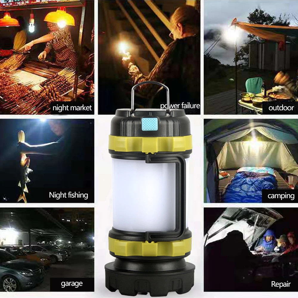 80000LM LED Camping Lantern Work Light Flashlight Torch Outdoor Emergency Light
