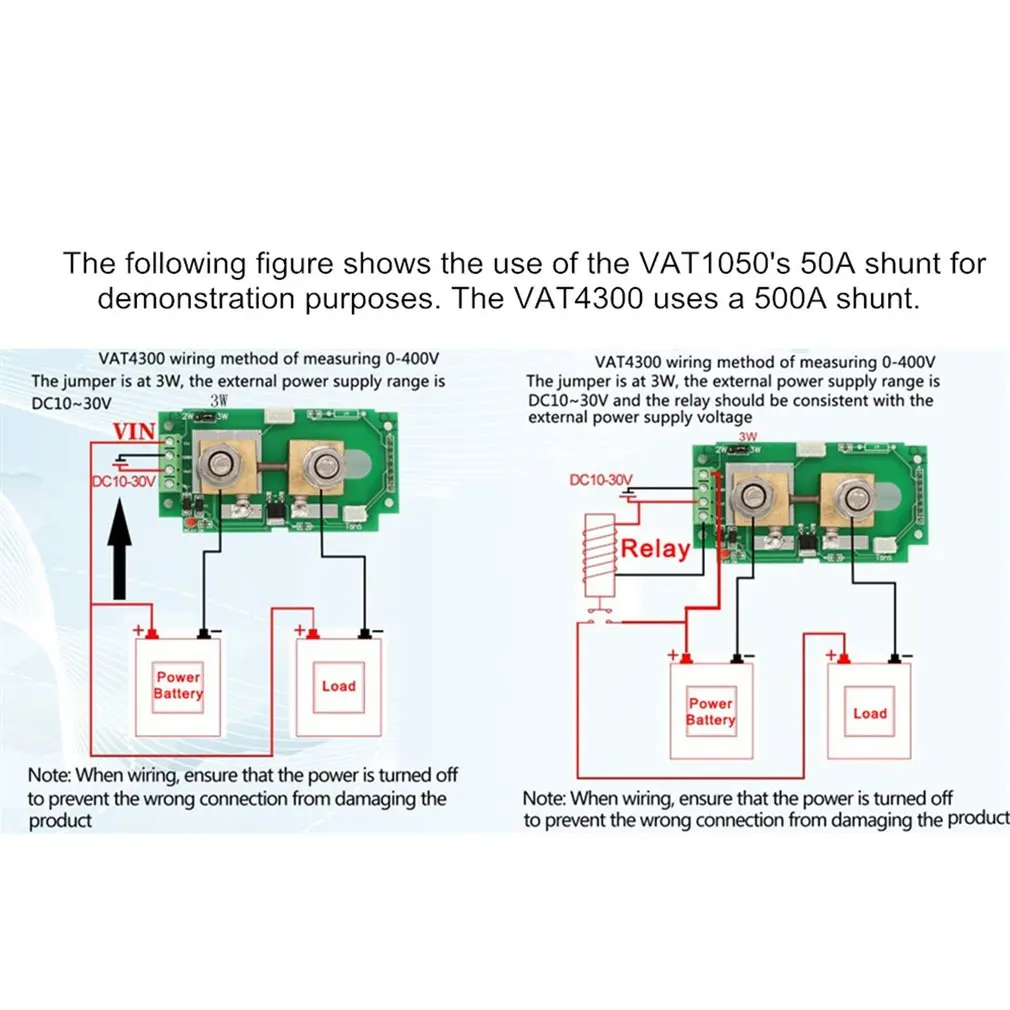 VAT4300 400V 300A ЖК-дисплей цифровой Беспроводной DC Напряжение ток метром автомобильный Батарея монитор кулонометр кулона счетчик ваттметр