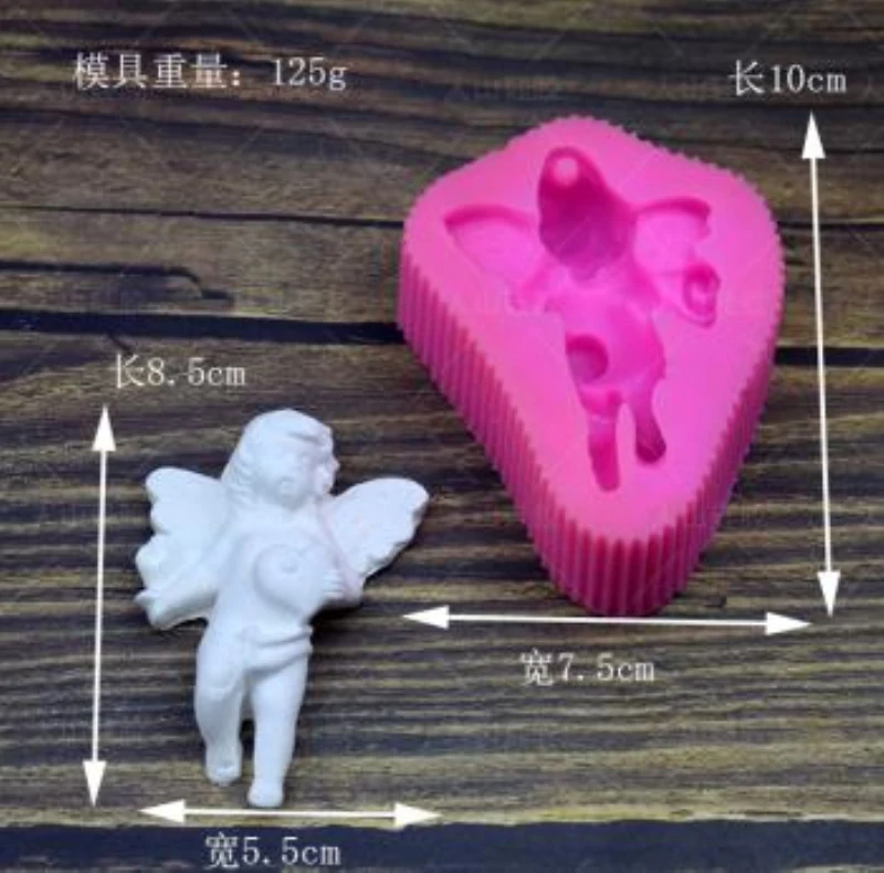Помадка форма для украшения торта инструменты 3D Ангел Конфеты DIY выпечки Плесень Сахар ремесло ручной работы штукатурка ароматерапия кулон