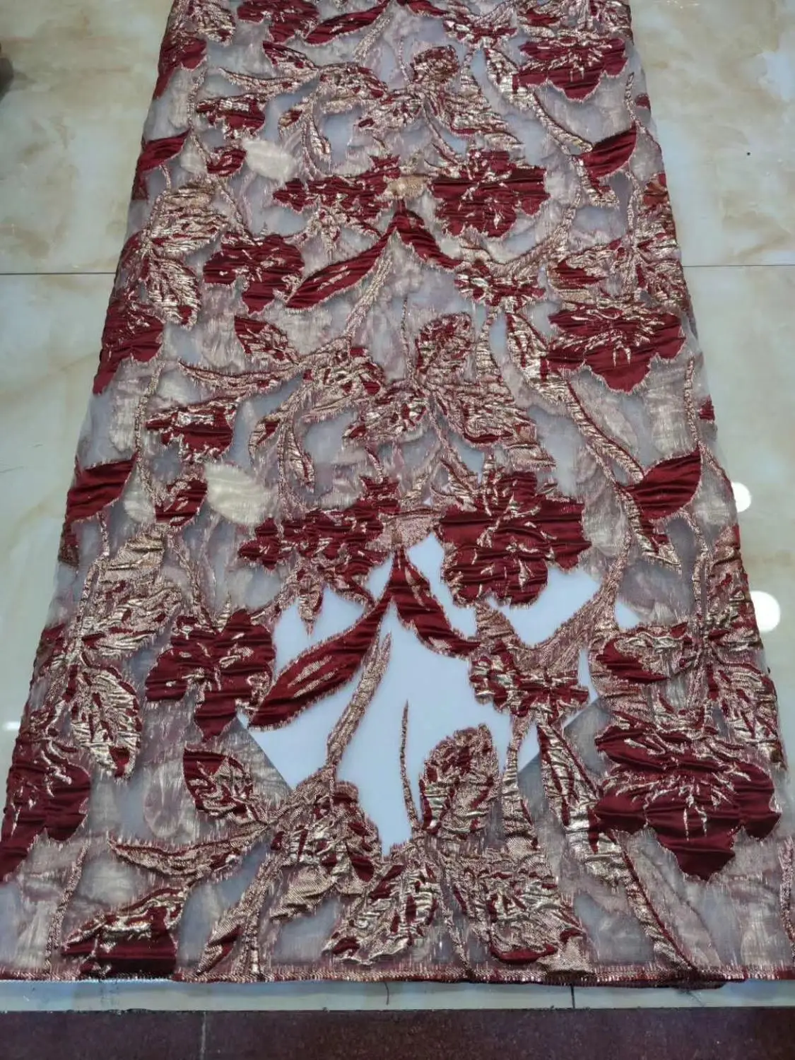 Африканская французская кружевная ткань с блестками и вышивкой бисером