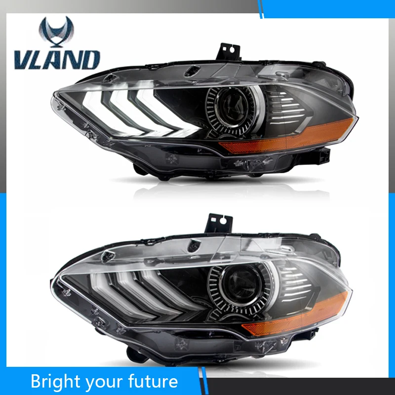 

Full LED Head Lamp for Mustang Headlights 2017 2018 2019 Front Lamp with LED Sequential Indicator Plug and Play