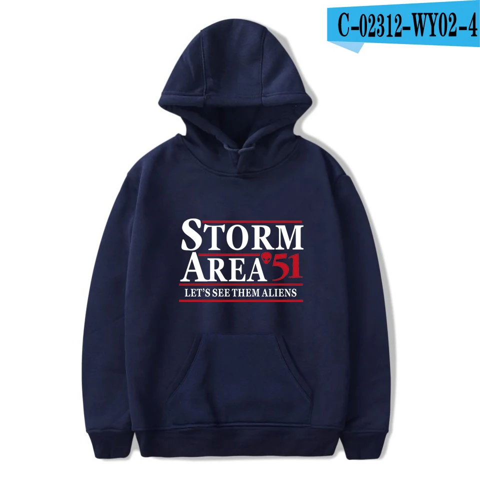 navy blue Высокое качество шторм area 51 Толстовки Для мужчин Для женщин Модные пуловеры уличная Удобная storm зоны 51 Толстовка XXS-4XL - Цвет: navy blue