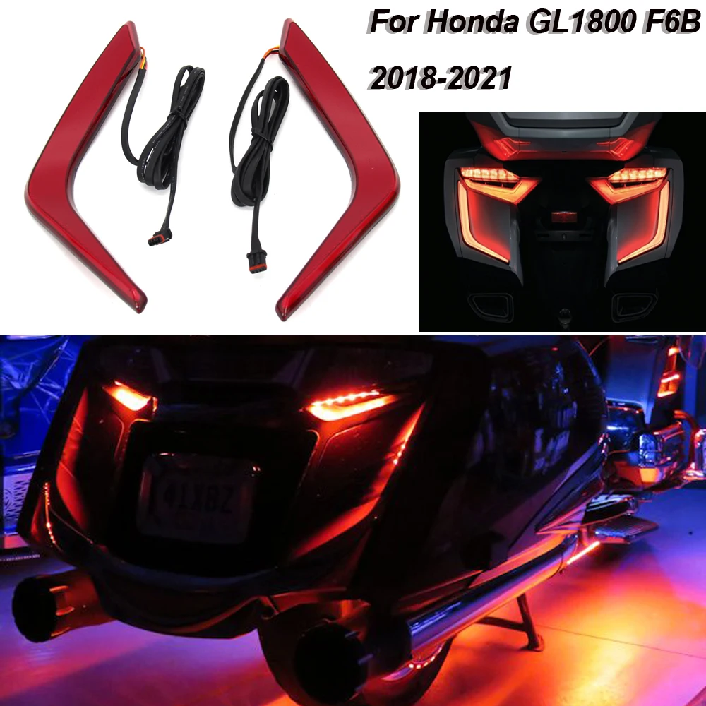 

For Honda Gold Wing GL 1800 F6B 2018 2019 2020 2021 Decorative Turn Signal Motorcycle GL1800 LED Rear Saddlebag Accents Lights