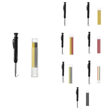 

Solid Carpenter Pencil Set Hole Mechanical Pencil Refill Construction Marking Tool for Carpenter Scriber Woodworking