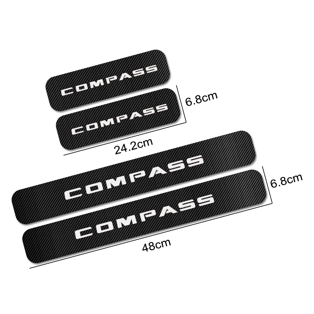 Для Jeep Renegade Wrangler JK TJ Rubicon Cherokee Patriot Trail Hawk Compass 4 шт. наклейки на пороги автомобиля аксессуары для тюнинга