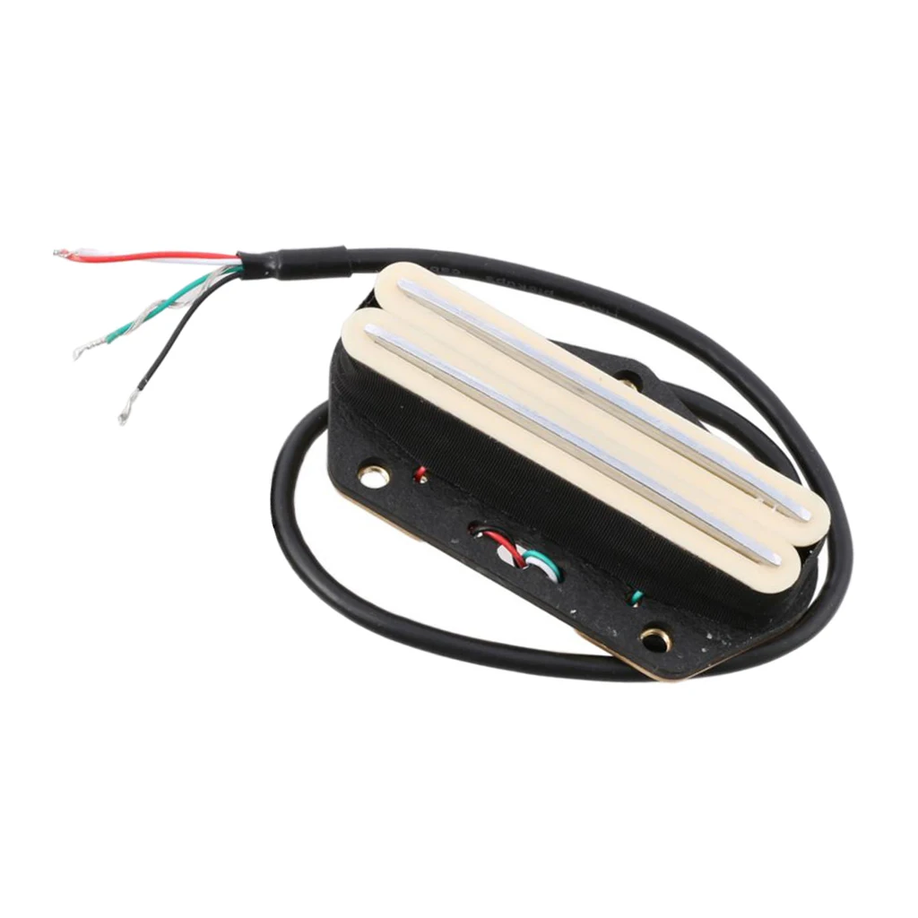 Dual Rail Humbucker Humbucking Pickups for Electric Guitar Part with Screws and Springs Beige