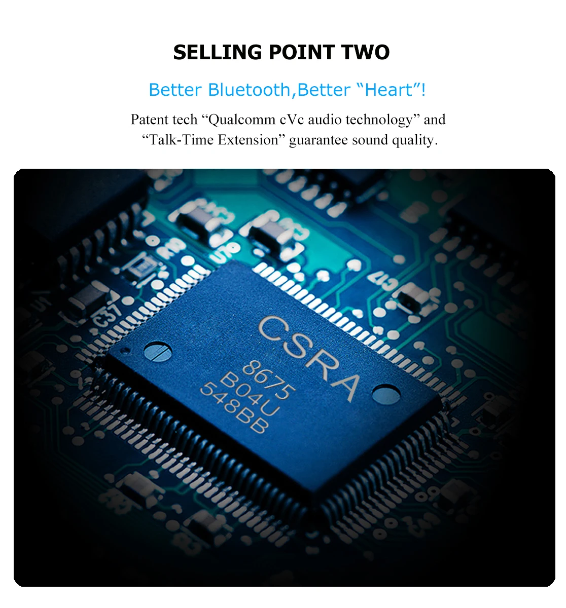 Kript Bluetooth 5.0 Car Kit Handsfree Receiver Can Connect Two Mobile