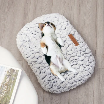 

Autumn Winter Warm Dog Bed Soft Comfortable Thick Plush Antislip Puppy Pet Mat Cushion For Small Medium Large Dogs Cats