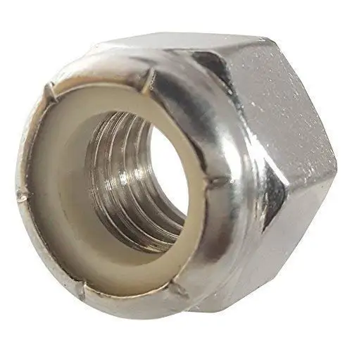 

3/8-16 Nylon Insert Hex Lock Nuts, Stainless Steel 18-8, Plain Finish, Quantity 50