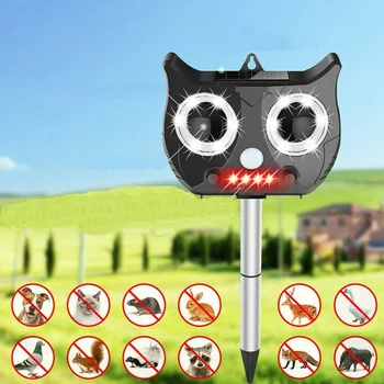 

Ultrasonic Cat Dog Repellent Outdoor Garden Solar Powered Waterproof Animal Repeller Deterrent Scarer Pest Control