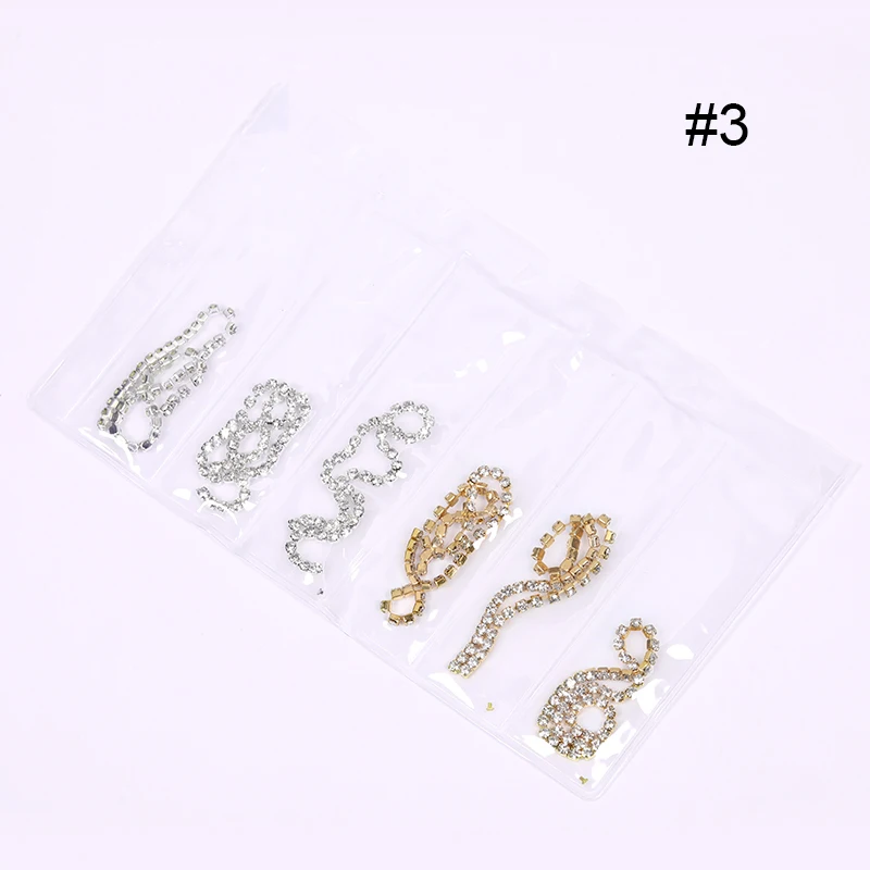 6 шт./пакет цепочка для ногтей Striping Ball Beads смешанный размер металлический золотой серебряный цвет 3D дизайн ногтей дизайнерский Декор "сделай сам" инструменты - Цвет: 3