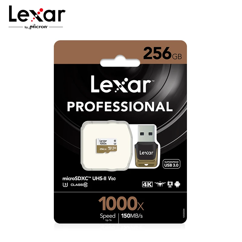 Lexar 1000x Micro SD карта 32 Гб класс 10 tf карта 64 Гб SDHC SDXC 128 ГБ до 150 МБ/с./с карта памяти 256 ГБ для дрона спортивная видеокамера