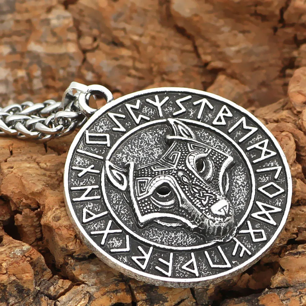 Мужское металлическое ожерелье Hot скандинавский Викинг Celtic Wolf Head Symbol тотемная