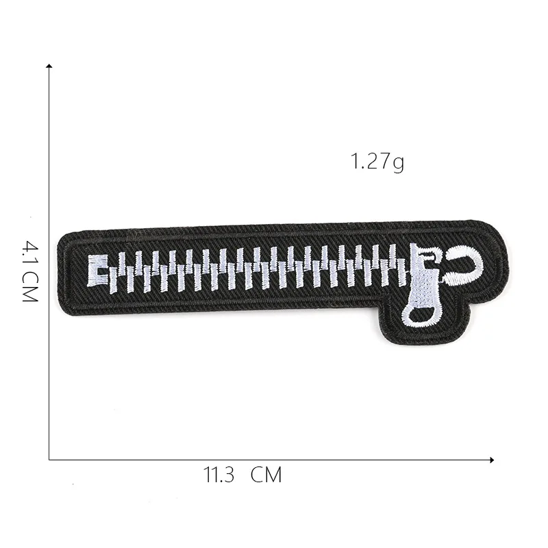 Черные и белые нашивки на молнии для одежды, железные полосы для значки-наклейки на одежду, вышивка, лунные аппликации@ G
