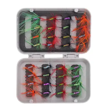 

32pcs/set Insects Flies Fishing Lures Moth Trout Dry Fly Fishing Baits With Sharpened Crank Hooks Fish Tackle