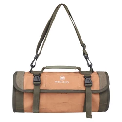WESSLECO – sacs en rouleau pliants pour outils, poignées de transport pratiques, organisateur de rouleau, sac à outils de roulement, pochette de rangement pour électricien 