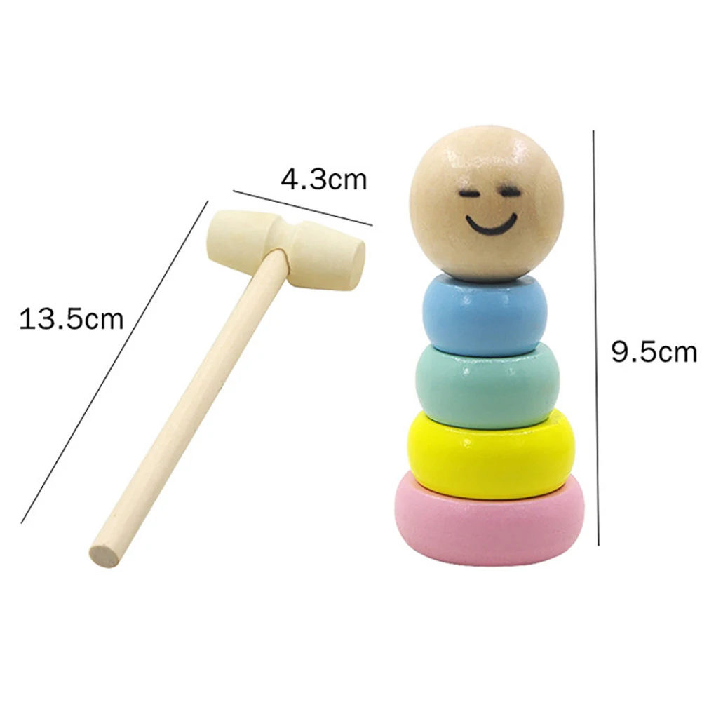 2020 New Wooden Children's Magic Toy Non-falling Wooden Puppet Magic Props Christmas Gift Surprise Toys For Kids