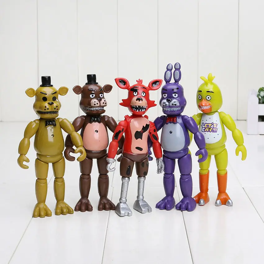 5 шт. набор FNAF Five Nights at Freddy's 6 "фигурки с световыми игрушками подарки светодиодный свет Foxy Five Nights At Freddy's Toys