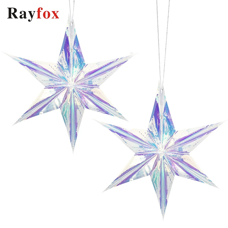 

Christmas Decoration Frozen Snowflake/Star Pendant Hollow Hanging Partys Favorite Wall Ornaments Christmas Tree Decorations Xmas