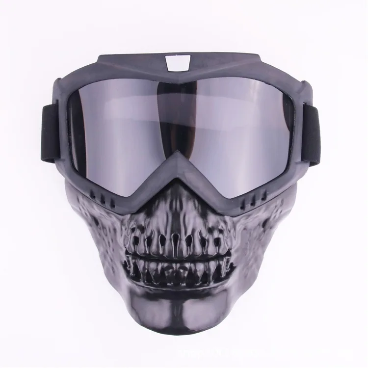 The new mask skull goggles off-road motorcycle goggles glasses goggles tactical glasses manufacturers wholesale - Цвет: Серый