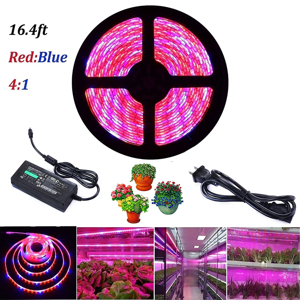 LED Grow Light Full Spectrum 300 LED Grow Light Strip Waterproof SMD 5050 Plant Growth Light For