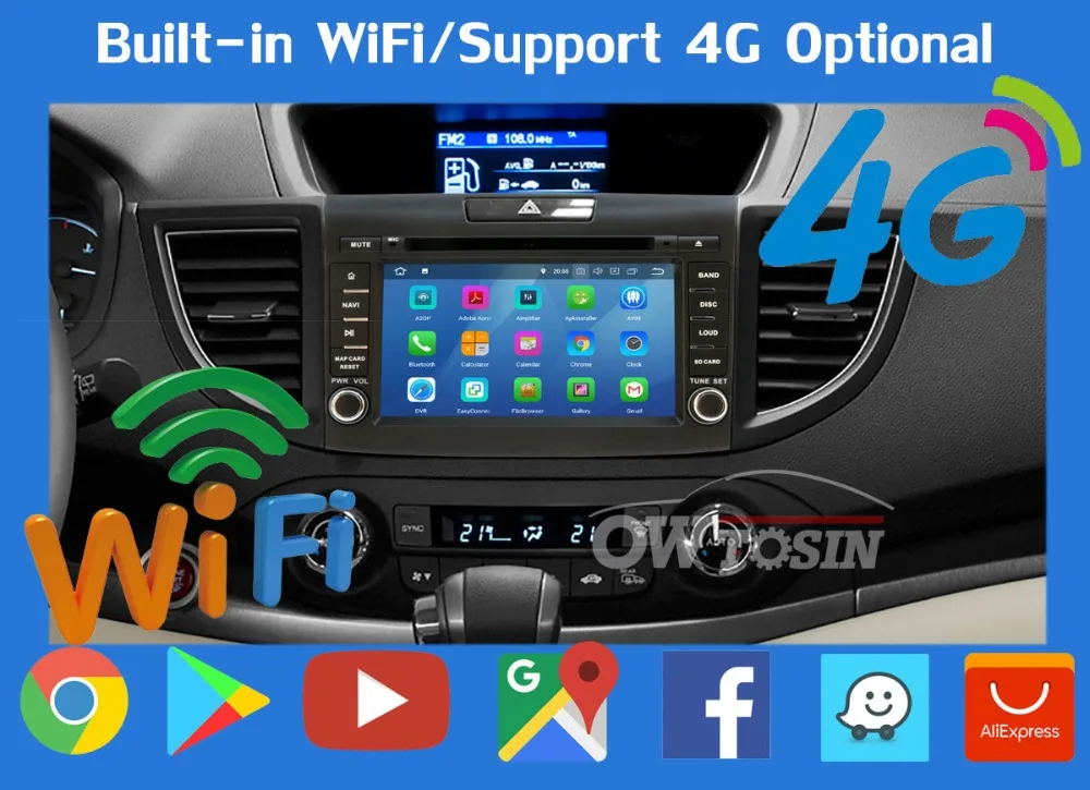 Discount 5 USB Port PX6/Octa Core Android 9.0 Car DVD Player For Honda CRV CR-V 2012 2013 2014 Car Radio DAP Android Auto Multimedia 15