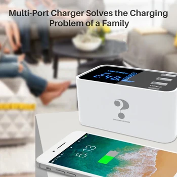 

4 port usb adapter wall hub quick charge power socket smart fashion portable travel charger for Samsung Huawei LG Lenovo Xiaomi