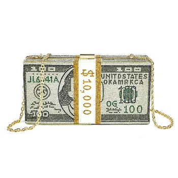 

Women's bag in the form of a dollar chain bag mini square handbag crossbody bags designer handbags for women