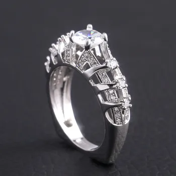 

Huitan Wedding band Women Engagement Rings Luxury Present For Girls Accessories Rings