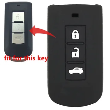 

Silicone Car Key Case Cover for Mitsubishi Colt Mirage Pajero Outlander EX Lancer Eclipse ASX Grandis Case for Keychain Alarm