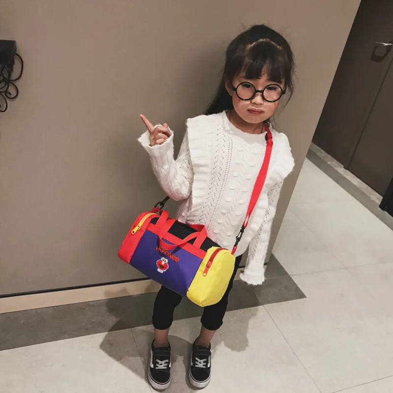 

Parent And Child Bag Japanese-style Street Snap Playful Contrast Color Portable Bucket Bag Large Capacity Travel Bag WOMEN'S Mes